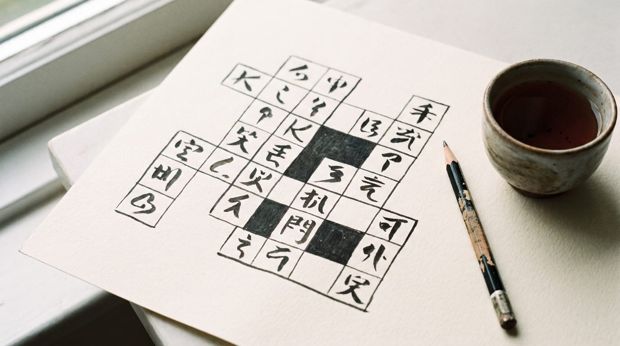Chinese and Japanese Crossword Puzzles That Actually Interlock