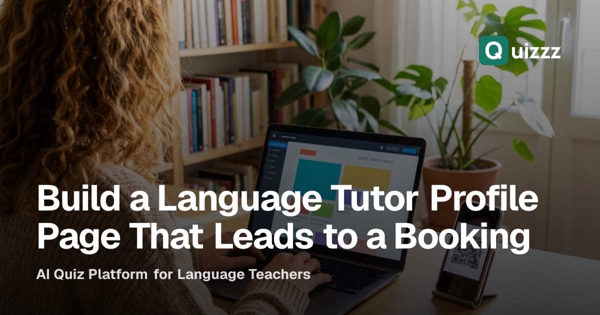 Build a Language Tutor Profile Page That Leads to a Booking