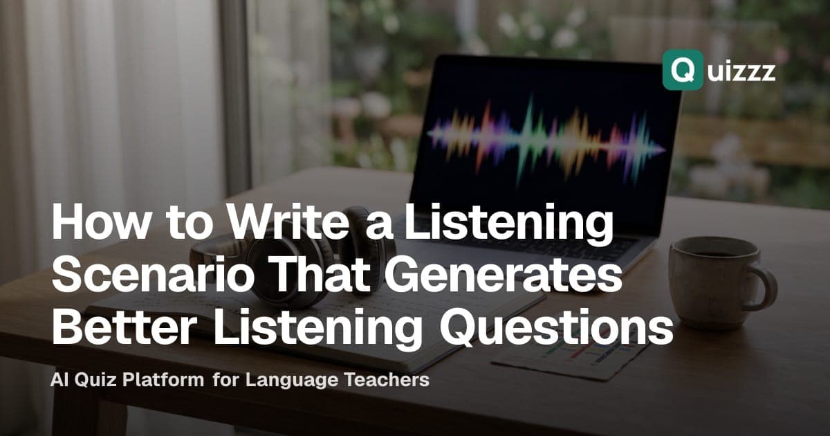How to Write a Listening Scenario That Generates Better Listening Questions