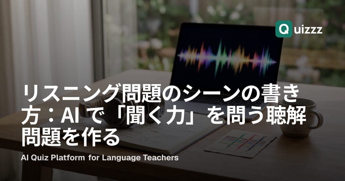 リスニング問題のシーンの書き方:AI で「聞く力」を問う聴解問題を作る