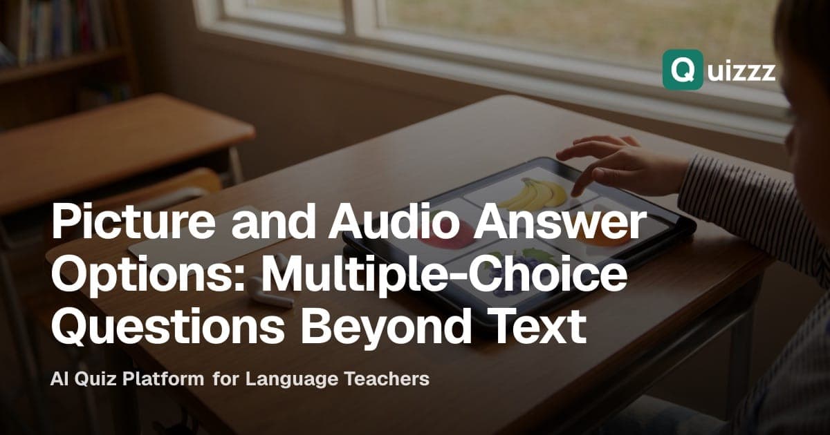 Picture and Audio Answer Options: Multiple-Choice Questions Beyond Text